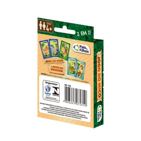 Kit De Jogos De Cartas Educativos Para Crianças Jogo Da Memória , Uno ,  Mico E Rouba Monte Baralho Infantil