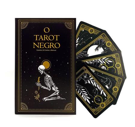 Imagem de Baralho O Tarot Negro Caveira 22 Cartas Com Manual