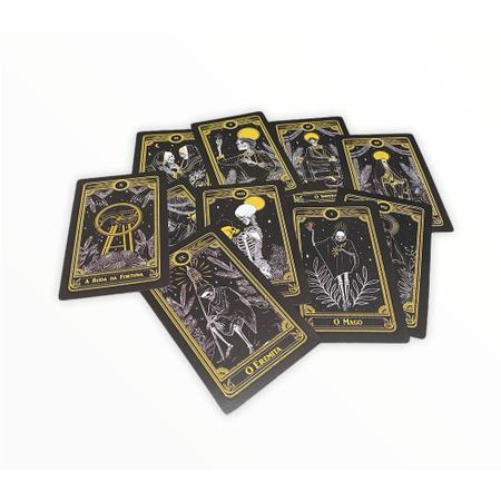 Baralho O Tarot Negro De Marselha Tarô 22 Cartas E Manual - Loja