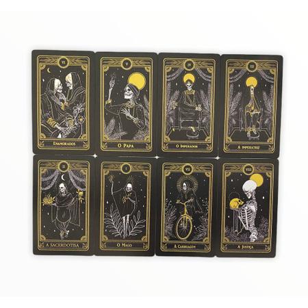 Baralho O Tarot Negro De Marselha Tarô 22 Cartas E Manual - Loja