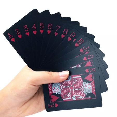 baralho pretas, cartas legais em relevo – Ferramenta truques pôquer preta  flexível clássica, para mágica, jogos água e para festas