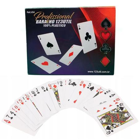 Kit 06 Baralho 100% Plástico Jogo De Cartas Profissional