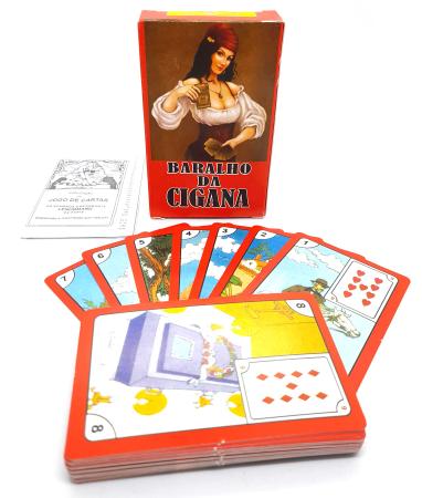 Kit 4 Baralho E Jogo De Cartas Ciganas 36 Cartas E Manual