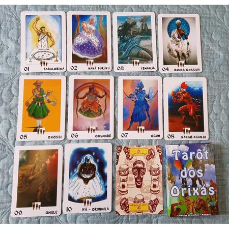 Baralho Tarot dos Orixás Colorido Oráculo Deck 22 Cartas 