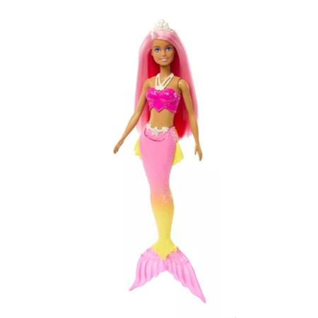 Barao Mattel Barbie Sereia Cabelos Rosa