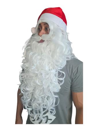 Imagem de Barba, Bigode, peruca falsa Branca Papai Noel + gorro