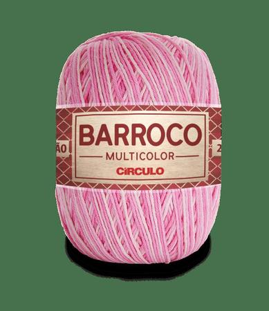 Imagem de Barbante Barroco Multicolor 200 Gramas Espessura Fio n 6 Circulo Matizado e Mesclado para Crochê, Tricô, Flor e Amigurumi