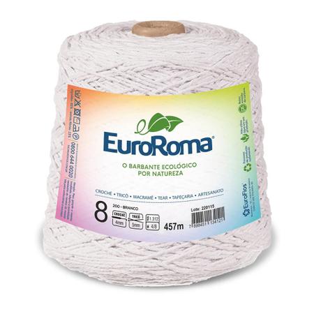 Imagem de Barbante Colorido nº8 c/ 600g EuroRoma - Branco