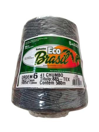 Barbante Eco Brasil Colorido N 6 700g 580m - Cor 41 Chumbo