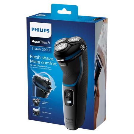 Imagem de Barbeador Philips Aqua Touch Shaver 3000 Seco Molhado Bivolt