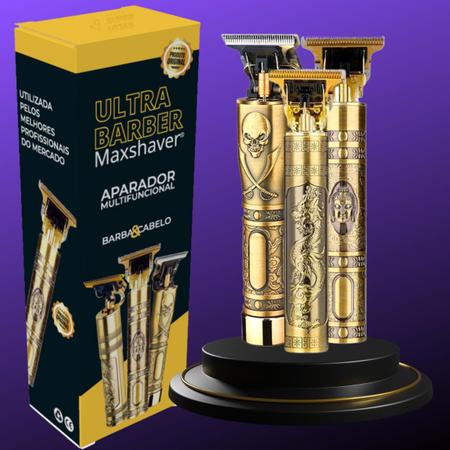 Imagem de Barbeador Turbo Ultrabarber Maxshaver Gold Bivolt + Nariz