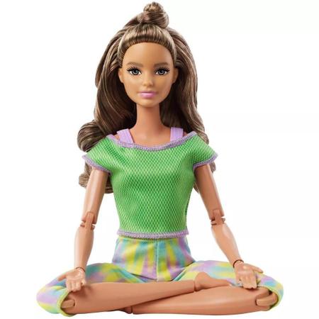 Boneca Barbie Made To Move Aula De Yoga Morena Mattel Ftg82 - Bonecas -  Magazine Luiza