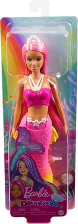 Barao Mattel Barbie Sereia Cabelos Rosa