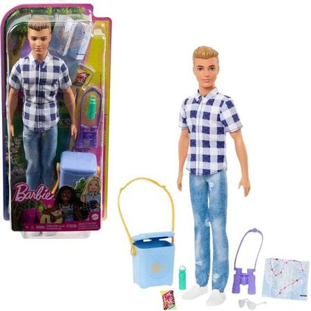Roupinha Ken da Barbie Roupas e Acessórios - Jaqueta Xadrez e Shorts Jeans  - Pack Mattel