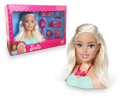 Boneca Barbie Busto Maquiagem e Cabelo Pupee 1264 - Boneca Barbie -  Magazine Luiza