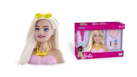 Kit Infantil Brinquedo Menina Busto Barbie Com Maquiagem