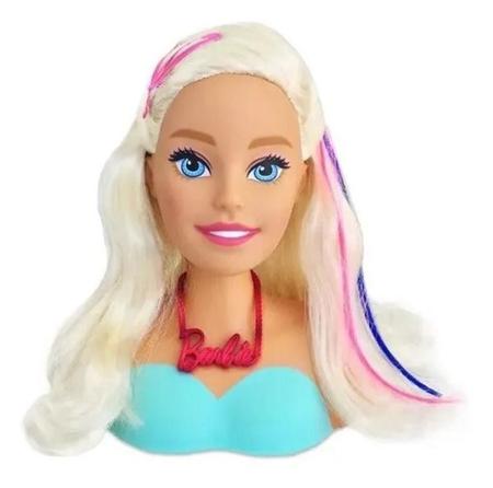 Busto Boneca Barbie Para Pentear E Maquiar Vem Com Maquiagem