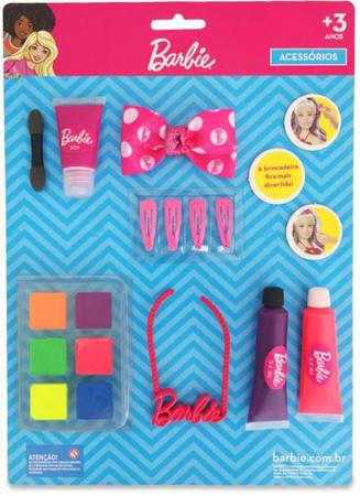 Kit Busto De Boneca Barbie Hair Styling Mais Maquiagem Pupee no Shoptime