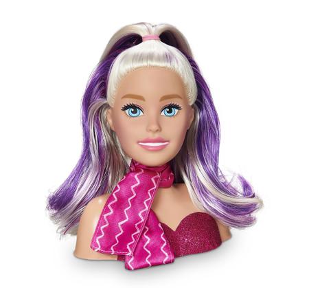 Imagem de Barbie busto rosa boneca barbie com maquiagem brinquedo 01265 Original Mattel