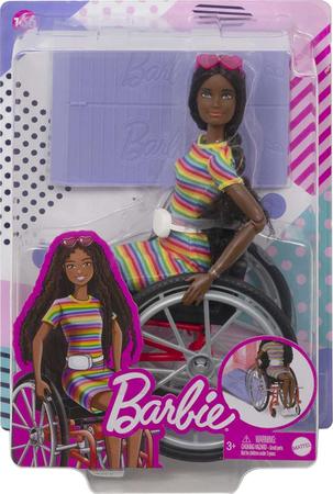 Boneca Mattel Barbie Negra Com Cadeira De Rodas - GRB94