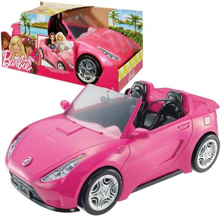Carrinho Carro Rosa Conversível 2 Lugares De Barbie + Boneca na