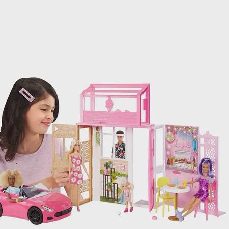 Casa de bonecas mobiliada de 2 andares da Mattel Barbie