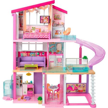 Barbie casa dos sonhos com escorregador mattel