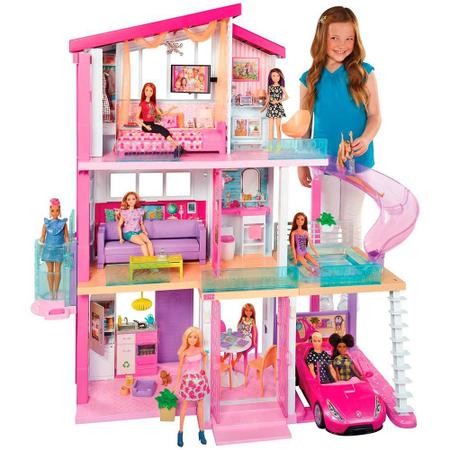 Barbie casa dos sonhos com escorregador mattel