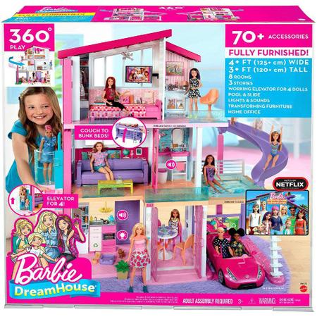 Casa dos Sonhos da Barbie com Acessorios - 75cm - Mattel