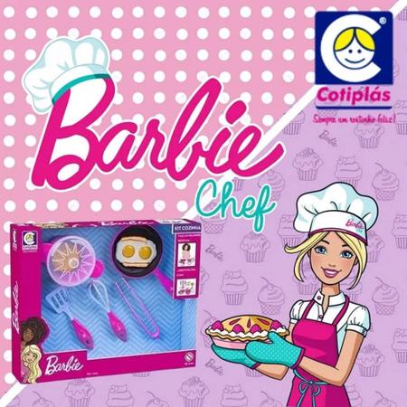 Imagem de Barbie Chef Kit de Aces. de Cozinha Com Frigideira e Panela