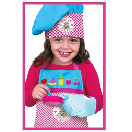 Kit Barbie Cozinha Mestre Cuca Luva + Touca + Avental Jogo - Cotiplás -  Cozinha Infantil / de Brinquedo - Magazine Luiza