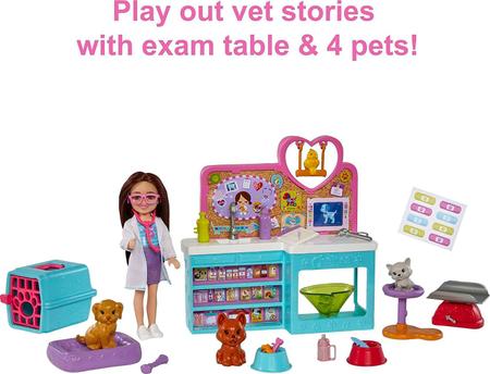 Imagem de Barbie Chelsea I CAN BE Veterinaria Playset Mattel HGT12