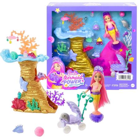 Barbie - Sereia Power - Chelsea Playset Arrecife de Aquaria - Mattel