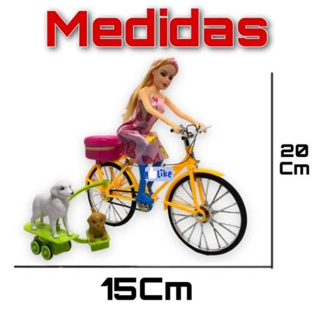 boneca ciclista barb com cachorros Barbie Bicicleta com Pets loira ou  morena Boneca Bicicleta A Pilha Com Luz E Som Anda Sozinha : :  Brinquedos e Jogos