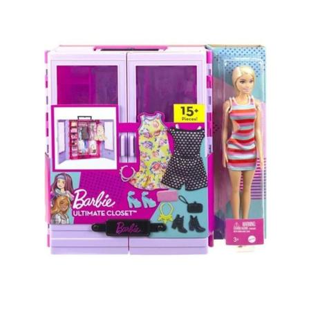 Barbie Closet Luxo Fashionista E Acessorios Guarda Roupa - MATTEL - Casinha  de Boneca - Magazine Luiza
