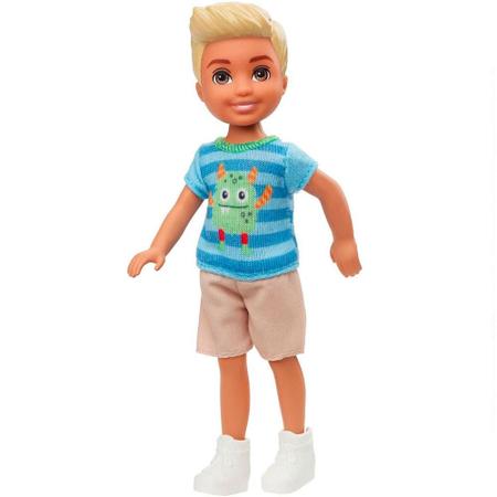 Boneca Barbie Club Chelsea Família Menino Camiseta Monstro Mattel na Tyzu  Toys