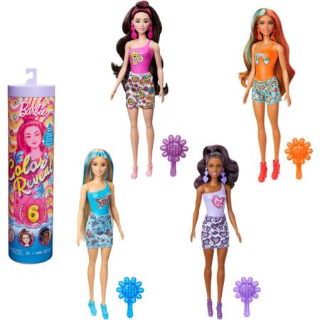 Imagem de Barbie Color Reveal Boneca Cores do Arco-íris com 6 Surpresas e Corpete que Muda de Cor - Mattel - HRK06
