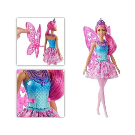 Barbie Fada Boneca Dreamtopia Asa Rosa - Mod Gjj99 em Promoção na