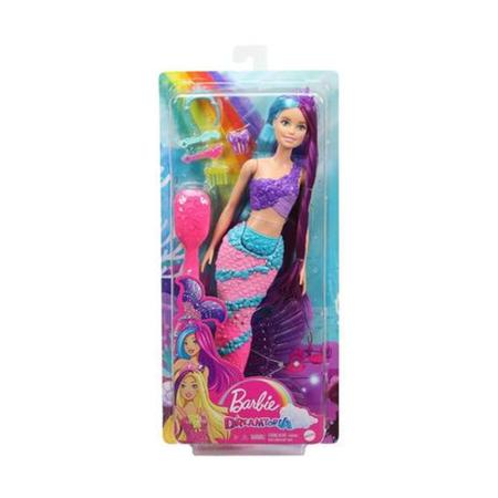 Imagem de Barbie Dreamtopia Sereia Penteados Mágicos Longo Azul E Roxo (16403)