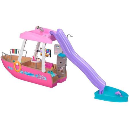 Playset Barbie Barco Com Piscina E Toboágua Dream Boat HJV37