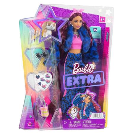 Boneca Barbie - Extra - Barbie Com Roupa Azul Claro - Mattel