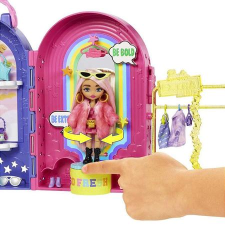 Mini Boneca - Barbie - Extra Mini Minis - Listras Abacaxi - Mattel - Ri  Happy