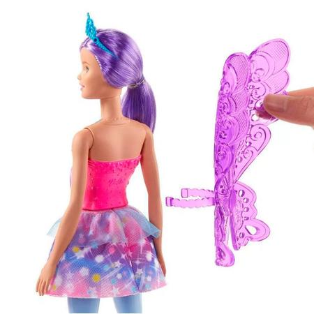 Barbie fada boneca dreamtopia asa roxa - mod gjk00 - MATTEL