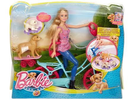 Boneca Barbie Family - Bicicleta Com Pets - MP Brinquedos