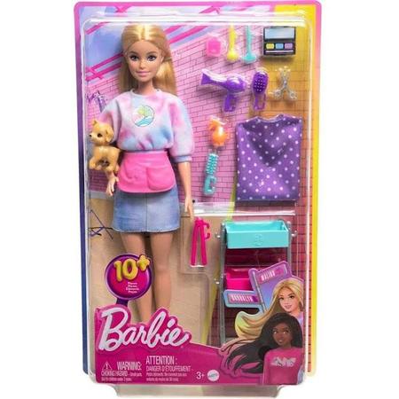 Boneca Barbie Conjunto Malibu Cabeleireira Mattel HNK95 - Luxgolden