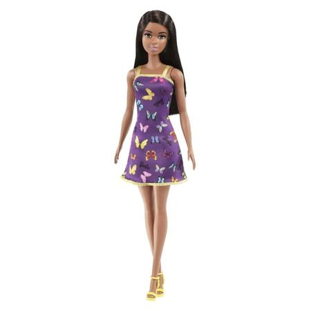 Bonecos e Bonecas - Boneca Barbie Glitter Vestido Roxo - Mattel