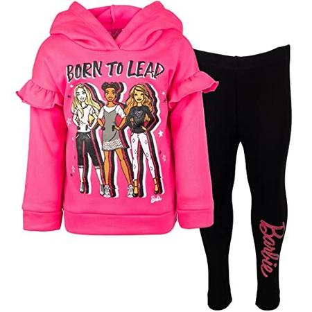 Barbie Fashion Pullover Fleece Hoodie & Leggings Set - Short