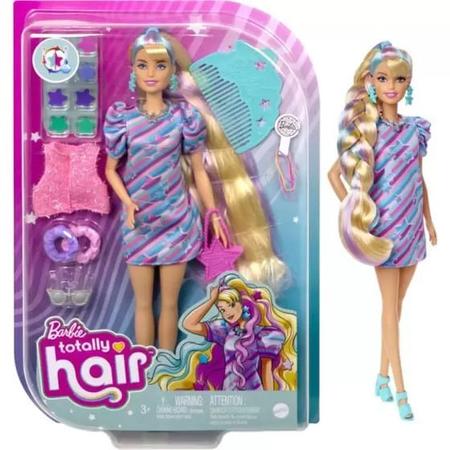 Boneca Barbie Fashion Totally Hair Estrela Acessórios Mattel