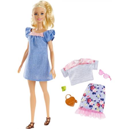 Barbie Roupas e Acessórios Conjunto Esportivo Blusa e Shorts Tie-Tye GRB99  Original Mattel