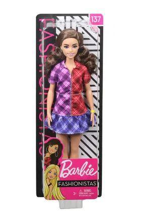 Imagem de Barbie Fashionistas 137 - Vestido Xadrez 